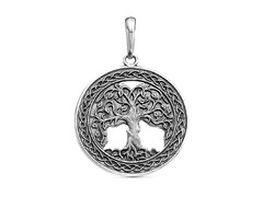 Серебряная подвеска круглой формы «Древо жизни»